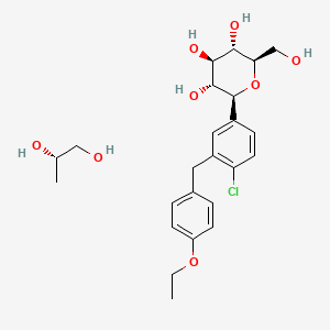 Chemical structure of Dapagliflozin propanediol anhydrous
