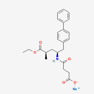 Chemical structure of Sacubitril sodium