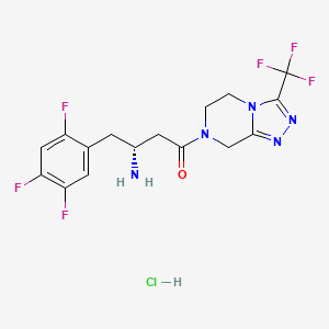 Chemical structure of Sitagliptin hydrochloride