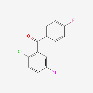 Chemical structure of (2-Chlor-5-iod-phenyl)-(4-fluoro-phenyl)-methanone