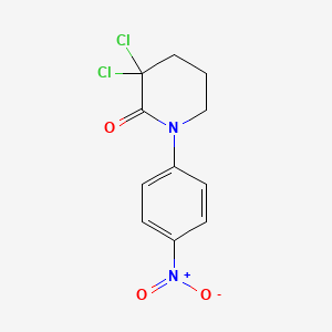 Chemical structure of 3,3-Dichloro-1-(4-nitrophenyl)-2-piperidinone