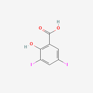 Chemical structure of 3,5-Diiodosalicylic acid