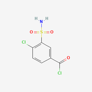 Chemical structure of 3-(Aminosulfonyl)-4-chlorobenzoyl chloride