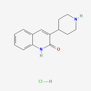 Chemical structure of 3-piperidin-4-yl-1H-quinolin-2-one;hydrochloride