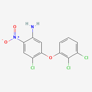 Chemical structure of 4-Chloro-5-(2,3-dichlorophenoxy)-2-nitroaniline