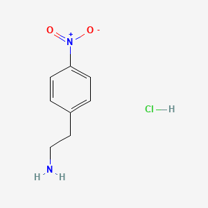 Chemical structure of Benzeneethanamine, 4-nitro-, hydrochloride (1:1)