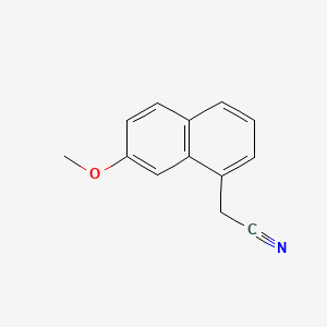 Chemical structure of 2-(7-Methoxynaphthalen-1-yl)acetonitrile