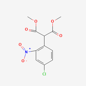 Chemical structure of Dimethyl 2-(4-chloro-2-nitrophenyl)malonate