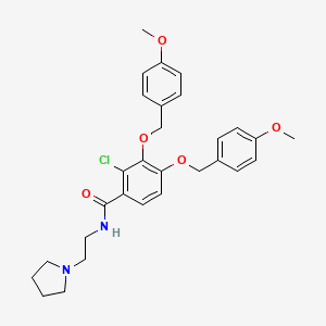 Chemical structure of 2-Chloro-3,4-bis((4-methoxybenzyl)oxy)-N-(2-(pyrrolidin-1-yl)ethyl)benzamide