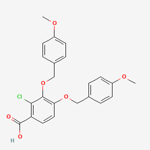 Chemical structure of 2-Chloro-3,4-bis((4-methoxybenzyl)oxy)benzoic acid