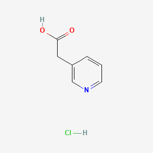 Chemical structure of 3-Pyridineacetic acid, hydrochloride (1:1)