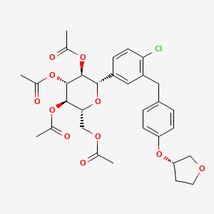 Chemical structure of Peracetyl Empagliflozin