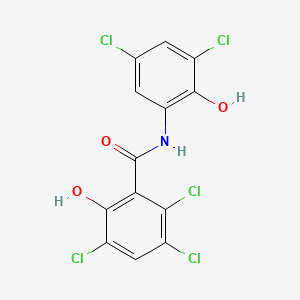 Chemical structure of Oxyclozanide